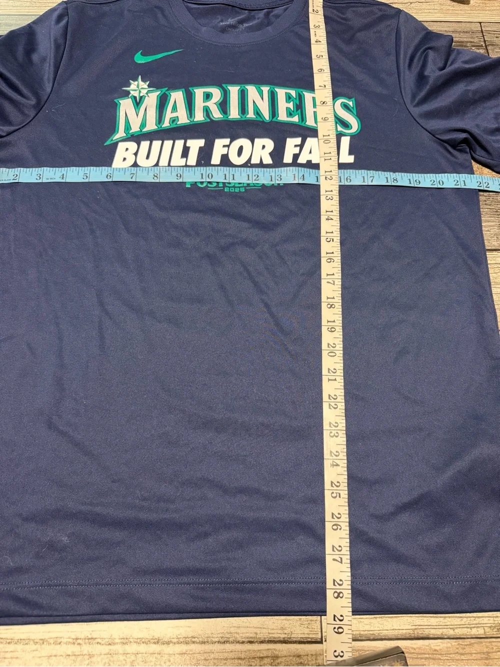 Nike Seattle Mariners Built For The Fall Post Season 2025 T Shirt Men’s L Blue
